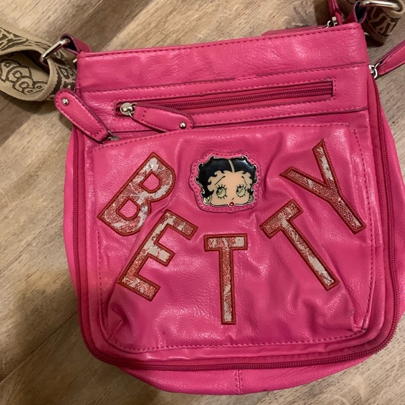 Betty Boop Handbags - Betty Boop Pink Crossbody Bag
